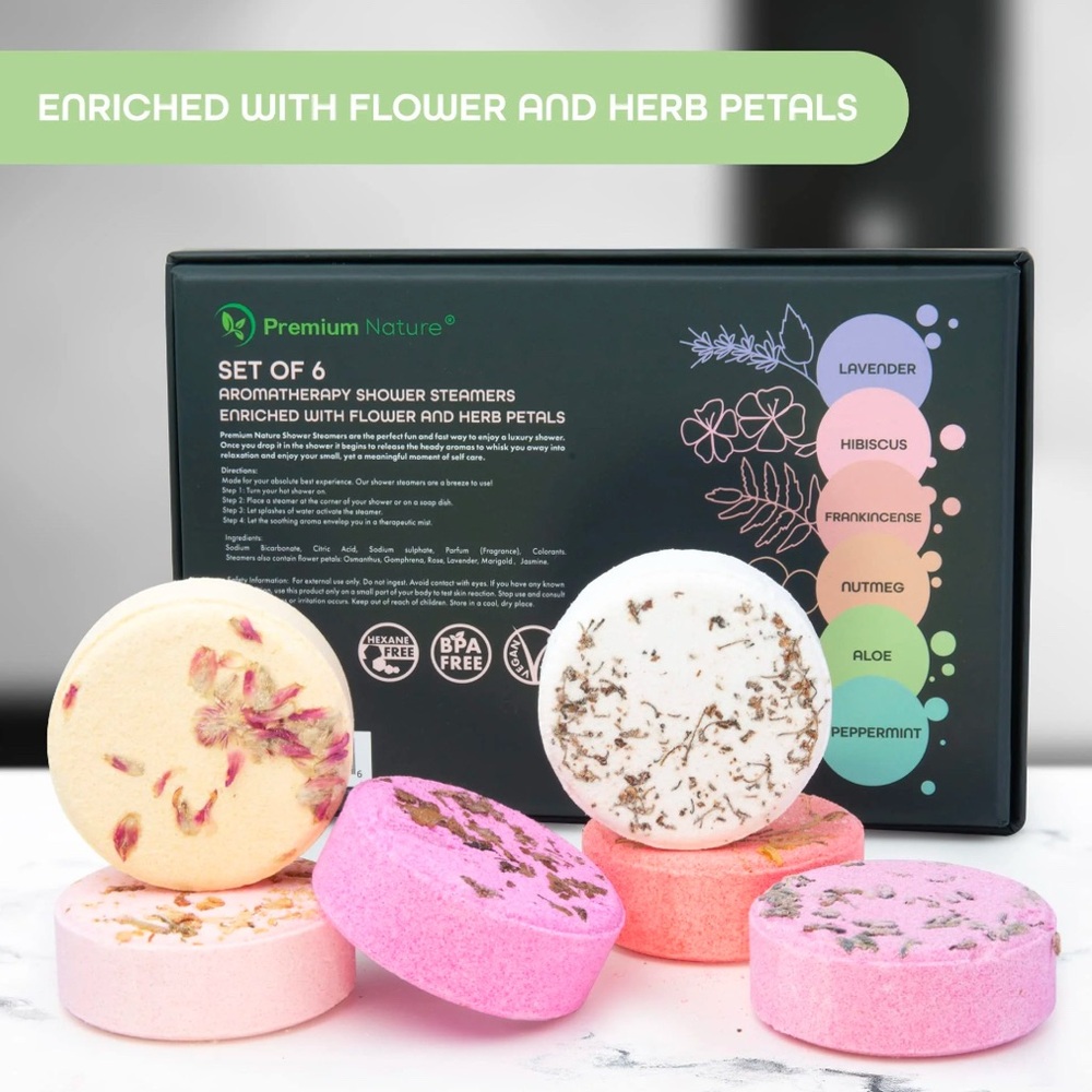 Aromatherapy Shower Steamers 6 Pack - Assorted Scents & Colors - Picture 4 of 4